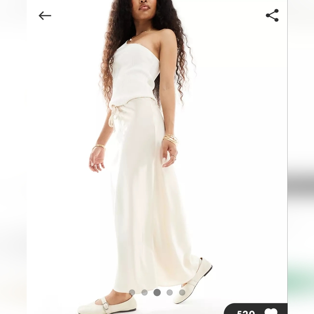 Abercrombie NWT satin maxi skirt S